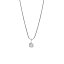  Collar con un pequeño colgante cuadrado con diminutas circonitas 